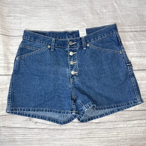 Jordache Juniors 13/14 Y2K 2000s Era Logo Jean Shorts - Picture 1 of 10